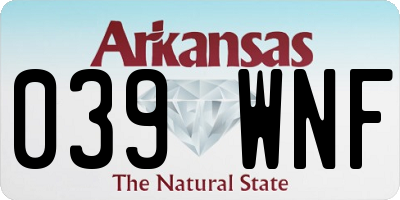 AR license plate 039WNF