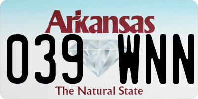 AR license plate 039WNN