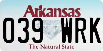 AR license plate 039WRK