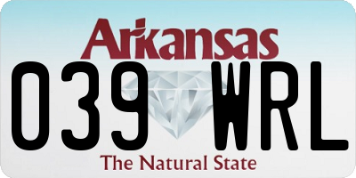 AR license plate 039WRL