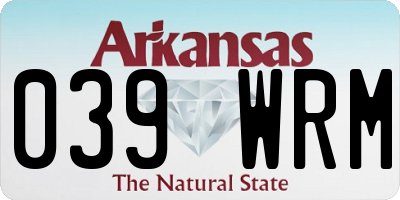 AR license plate 039WRM