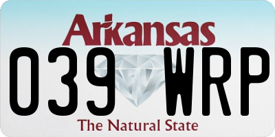 AR license plate 039WRP