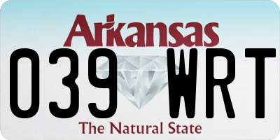 AR license plate 039WRT