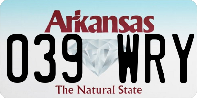 AR license plate 039WRY