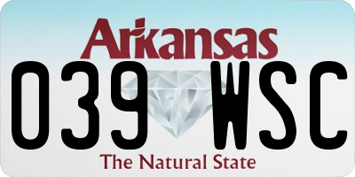 AR license plate 039WSC