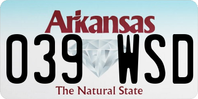 AR license plate 039WSD