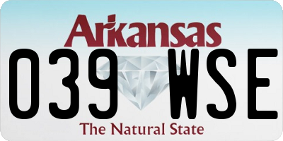 AR license plate 039WSE