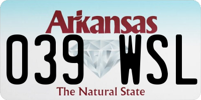 AR license plate 039WSL