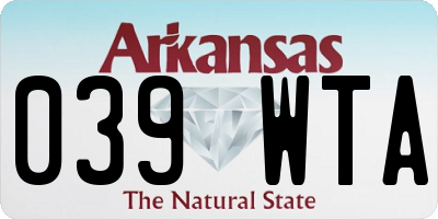 AR license plate 039WTA