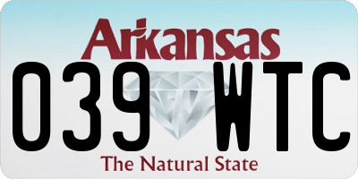 AR license plate 039WTC