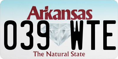 AR license plate 039WTE