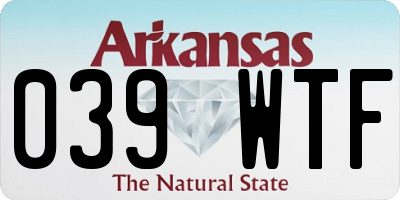 AR license plate 039WTF