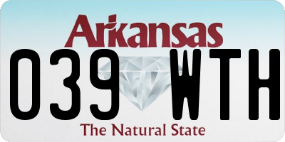 AR license plate 039WTH