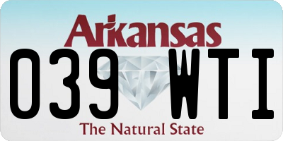 AR license plate 039WTI