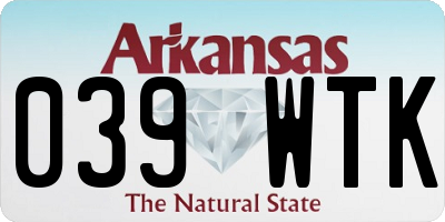 AR license plate 039WTK