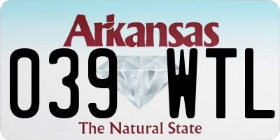 AR license plate 039WTL