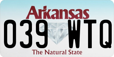 AR license plate 039WTQ