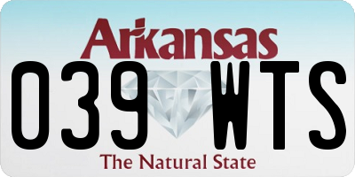 AR license plate 039WTS