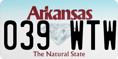 AR license plate 039WTW