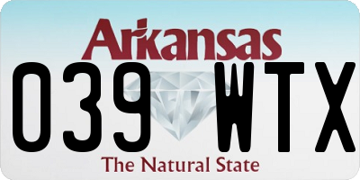 AR license plate 039WTX