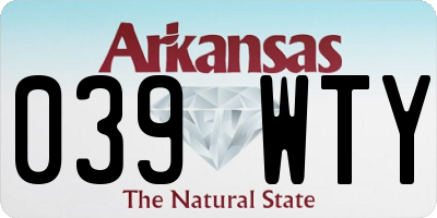 AR license plate 039WTY