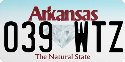 AR license plate 039WTZ