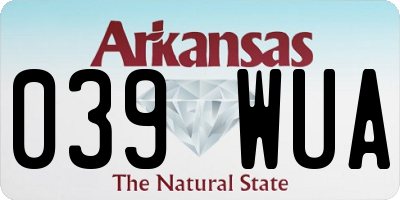 AR license plate 039WUA