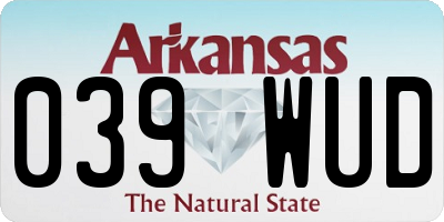 AR license plate 039WUD