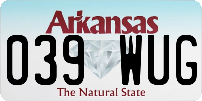 AR license plate 039WUG