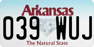 AR license plate 039WUJ