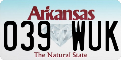 AR license plate 039WUK