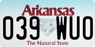 AR license plate 039WUO