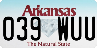 AR license plate 039WUU