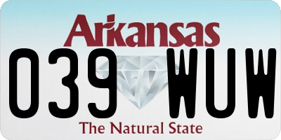 AR license plate 039WUW