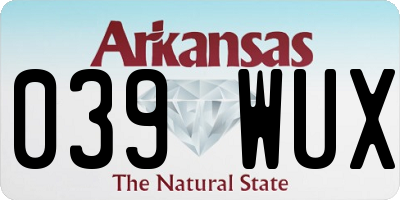 AR license plate 039WUX