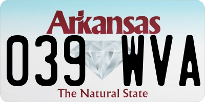 AR license plate 039WVA