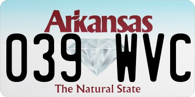 AR license plate 039WVC
