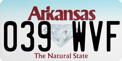 AR license plate 039WVF