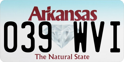 AR license plate 039WVI
