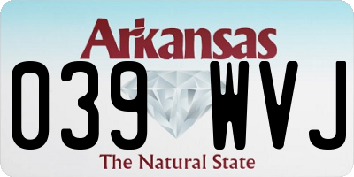 AR license plate 039WVJ