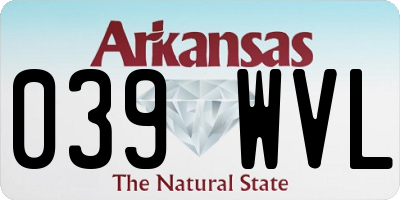 AR license plate 039WVL