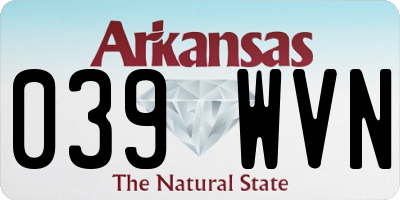 AR license plate 039WVN