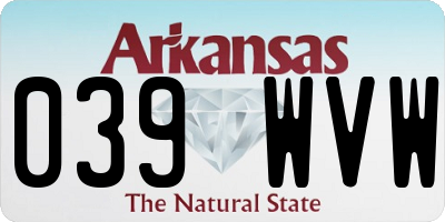 AR license plate 039WVW