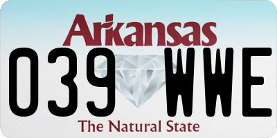 AR license plate 039WWE