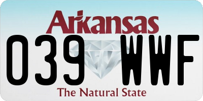 AR license plate 039WWF