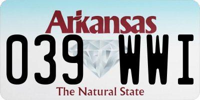 AR license plate 039WWI