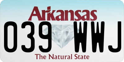 AR license plate 039WWJ