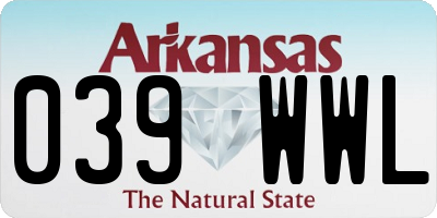 AR license plate 039WWL