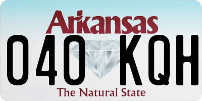 AR license plate 040KQH