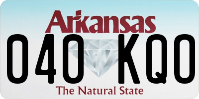 AR license plate 040KQO